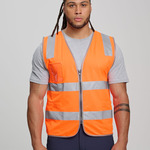 Unisex Hi-Vis Safety Vest with ID & Utility Pockets